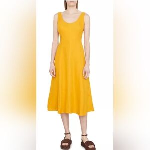 Vince Sunny Yellow Midi Dress